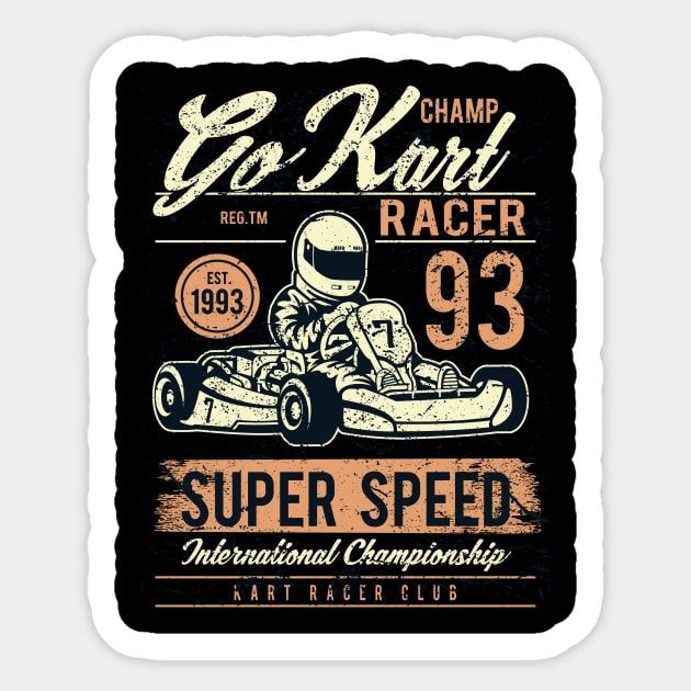 go kart Sticker by ramonagbrl